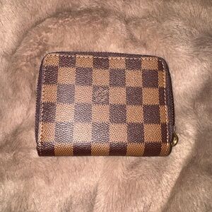 Checkered Brown Wallet
